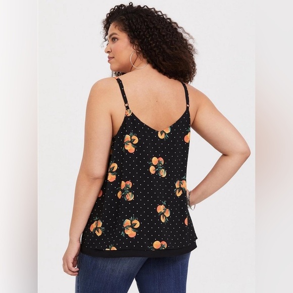 Torrid - Orange 🍊 Print Double Layer Swing Cami - Picture 2 of 10